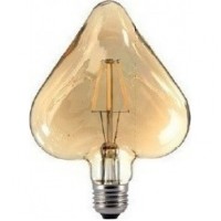 ΛΑΜΠΑ Ε27 LED COG FILAMENT AMBER HEART DIMMAABLE